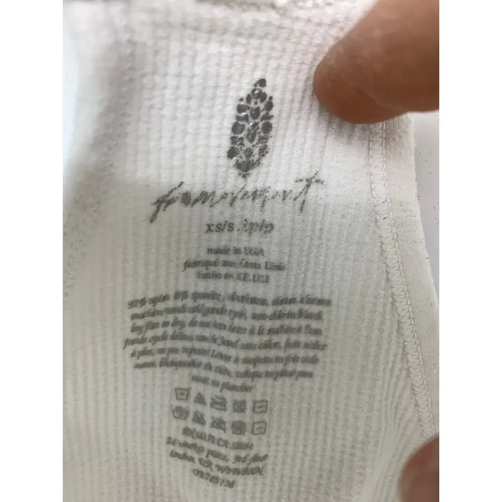 Free People Movement Womens Size XS Cropped Racerback Tank Top White